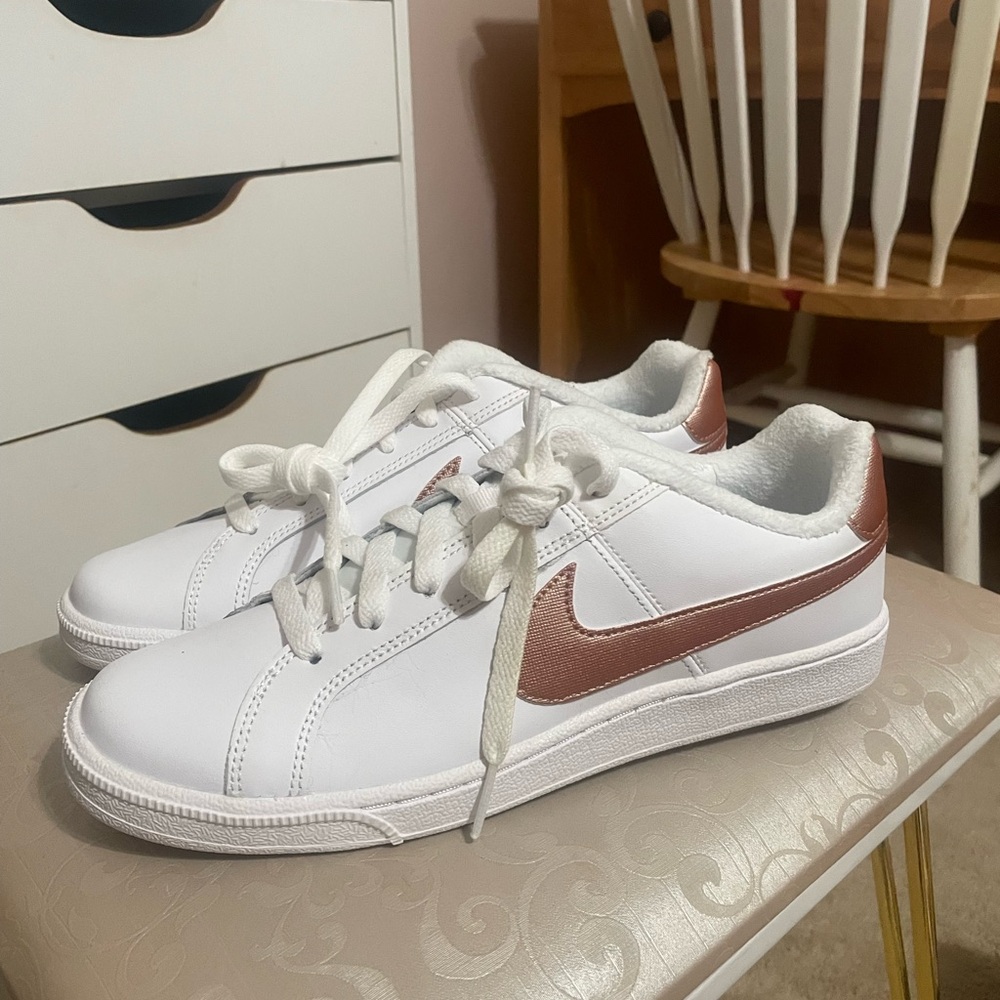 Nike Court Royale White and Rose Gold Women's Sneakers